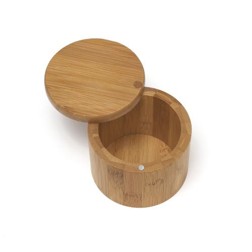 Lipper International Bamboo Salt Box w swivel top