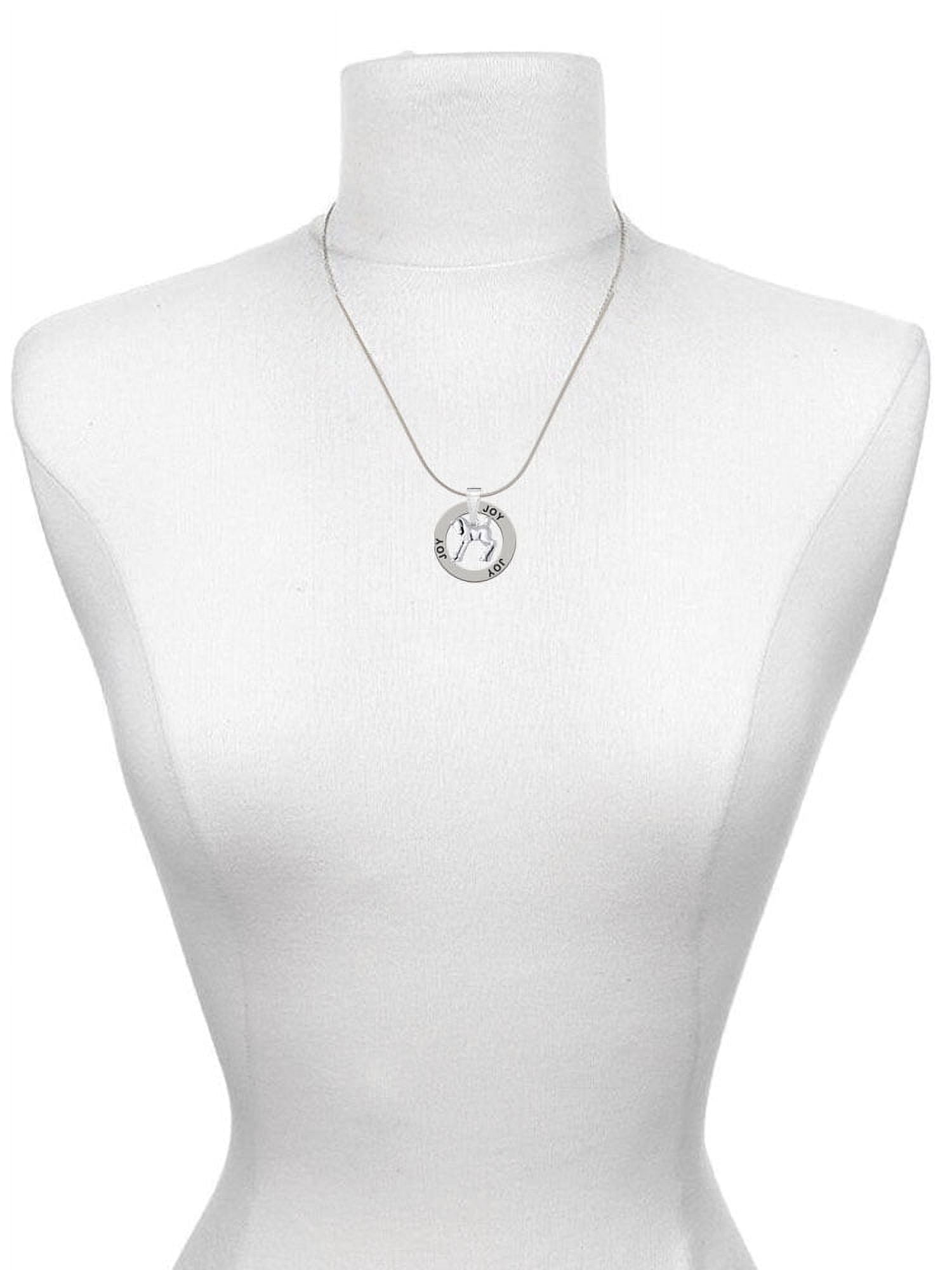 Delight Jewelry Silvertone Equestrian Horse Silvertone Grandmother Ring Charm Necklace, 18"