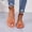 Orange, variant on Women's Fashionable Faux Leather Flops Sandals Summer Comfortable Flat Thong Slippers Casual Beach Outdoor Travel Versatile Plus Size