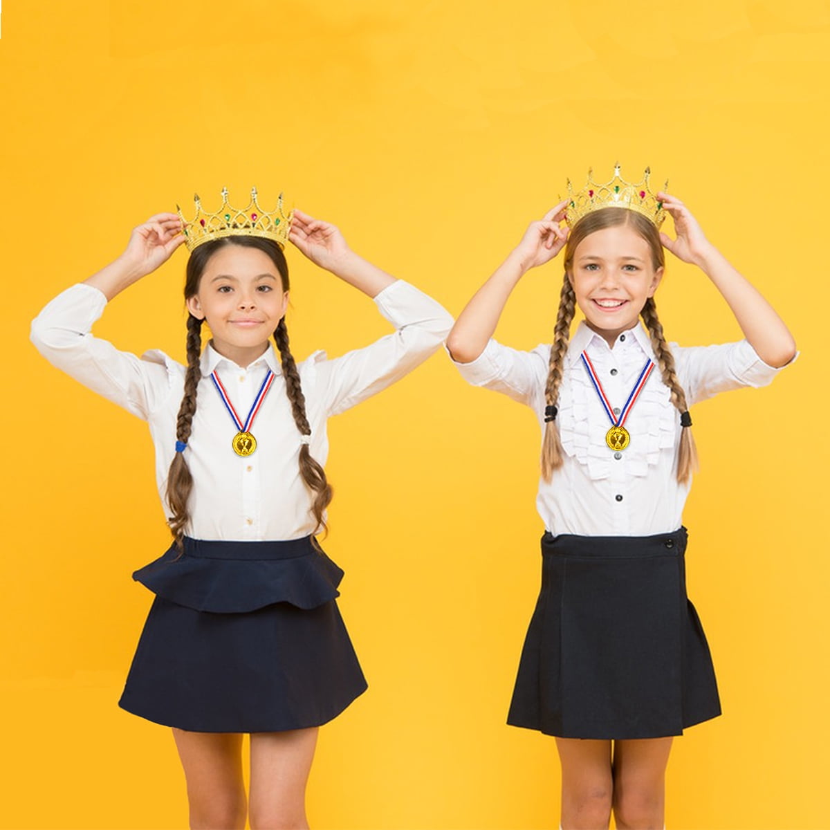 Plastic Gold Winners Medals for Children 100 Pieces