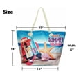 thumbnail image 3 of Flaskamite XL Beach Bag Tote with Zipper Closure, Extra Pouch and Rope Handles, Best Summer Holiday, 3 of 7