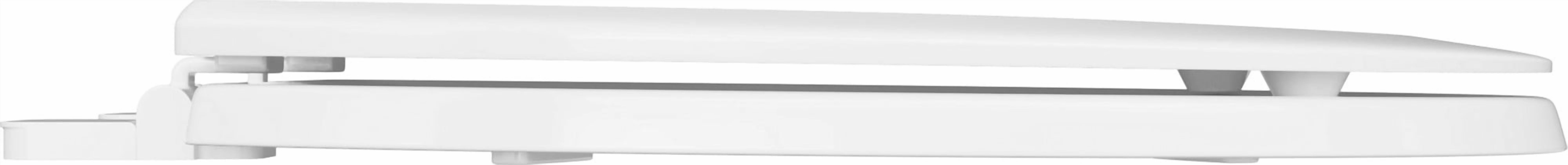 Elongated Closed Front Toilet Seat in White with Soft Close