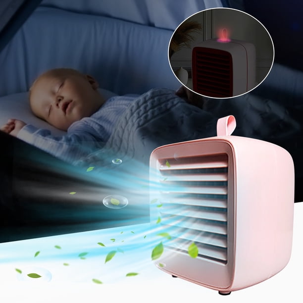 Xihbxyly Ventilador Usb, Circulador de Aire Portátil de Escritorio, Función de Humidificación de Aniones, Funcionamiento Silencioso, Tanque de Agua de 8 Horas, Uso En Oficina y Hogar, Diseño Compacto