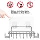 thumbnail image 3 of Jabonera de pared de ducha con 4 ganchos, jabonera adhesiva de acero inoxidable para baño, plateado JAMW Sencillez, 3 of 5