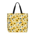 thumbnail image 1 of Fotbe Navy Blue Leaf Sunflower Bolsa Tote con Estampado para Mujer, Bolsos con Cremallera, Bolsa de Hombro Casual de Gran Capacidad con Bolsillos Internos, 1 of 7