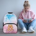 thumbnail image 2 of KUIFORTI Sakura Capybara Kids Backpack 17 Inch Lightweight Girls School Bookbag with Side Pockets Adjustable Straps for Elementary Primary Middle Back to School Gifts, 2 of 7