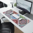 thumbnail image 2 of Long Mouse Pads for Desk,Multicolor Ethnic Mandala Pattern Desk Mats on Top Of Desks, Desk Mouse Pad Extra Large with 3mm Non-Slip Base and Stitched Edge for Gaming,Office,Work,Home 31.5"x11.8", 2 of 6