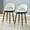 White and Dark Grey*2, variant on LUFTUT Bar Stools Set of 2, 25" Kitchen Island Stools, Swivel Barstools with Light Grey & Brown Two-Tone PU Leather Upholstery & Black Metal Legs, Modern Breakfast Bar Chairs
