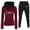 Wine, variant on Vacation Outfits for Women Long Sleeve Hoodie Joggers Pants Athletic Set with Heartbeat Print Workout Set