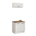 thumbnail image 1 of Madesa 2-Piece Garage and Utility Room Storage Cabinet Set with 31 Inch Base Cabinet and 31 Inch Slim Wall Cabinet Modular Storage Organization Unit - White, 1 of 7