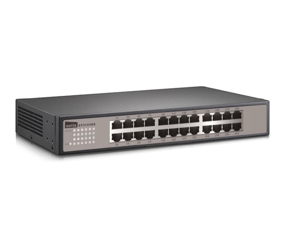 24 Port Unmanaged 10/100/1000Mbps Gigabit Ethernet Switch | Expandable to 19inch Rackmount - image 2 of 6