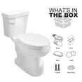 thumbnail image 6 of HOROW 1.28 GPF Round Two-Piece Toilet with Chair Height, Soft Seat, Single Flush, Installation Kit, 6 of 12
