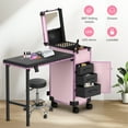 thumbnail image 7 of EasyinBeauty Rolling Portable Manicure Table with 3 Drawers, Mirror & Nail Polish Organizer, 7 of 7