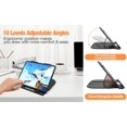 thumbnail image 3 of CPDD Support pour Tablette de Dessin, Support de Levage pour Ordinateur Portable, Support de Bureau Pliable pour Tablette à 10 Angles Réglables avec Support de Téléphone Cellulaire Intégré, Compatible avec MacBook Pro 2021 14 Pouces/16 Pouces, iPad 9, iPad Mini 6, Noir - -, 3 of 7