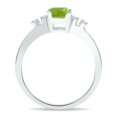 thumbnail image 2 of SZUL Women's Peridot and Diamond Sparkle Ring in 10K White Gold, 2 of 5