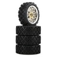 thumbnail image 4 of Graflsoa 4PCS 1/10 RC Off-Road Buggy Tires with Star Tread Pattern, Gold Rim, for HSP Redcat Traxxas Tamiya HPI RC Cars, Durable Nylon Reinforced Design, 4 of 6
