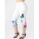 thumbnail image 1 of Legging Recortado con Estampado de Mariposa en Talla Extra Rosegal Leggings de talla grande, 1 of 5