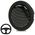 thumbnail image 1 of Car Steering Wheel Horn Button, Carbon Fiber Car Modified Parts 50mm Dia Heatproof Colorfast  For  6  Steering Wheels, 1 of 8