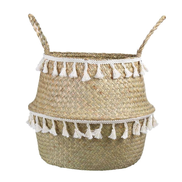 Cesta de almacenamiento Seagrass Contenedor de cubierta de de vandería SG Zulema Cesta de almacenamiento de pastos marinos