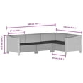 thumbnail image 4 of vidaXL 7 Piece Garden Lounge Set with Cushions Grey Poly Rattan, 4 of 5