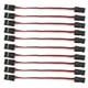 thumbnail image 1 of 10PCS 3 Pin Servo Extension Cable Model Car Servo Driver Connection Line Brass Inner Core 100mm Female to Female, 1 of 4