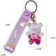 thumbnail image 2 of Girl Couple Car Key Ring Cartoon Phone Quicksand Chubby Bear Keychain Floating Balloons Key Chain Liquid Oil Keychain(Purple), 2 of 5