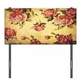 thumbnail image 3 of Rose Headboard, Old Fashioned Victorian Style Pattern Dramatic Color Bohemian Art Design, Upholstered Decorative Metal Bed Headboard with Memory Foam, Twin Size, Cream Pink Green, by Ambesonne, 3 of 4