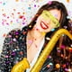 thumbnail image 4 of 12 Uds instrumentos inflables gafas accesorios de fiesta micrófono inflable saxofón micrófono inflable, 4 of 4
