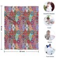thumbnail image 4 of Multicolor Ethnic Diamond Pattern Blanket,Comfortable Soft Flannel Throw Blanket,All Season,Warm Lightweight Blankets for Sofa Bed Couch Living Room Chair,30"x40", 4 of 4