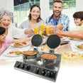 thumbnail image 4 of BeesClover Commercial Waffle Maker 110V 2400W, Stainless Steel Double-Head Nonstick Waffle Iron for Home, 4 of 7