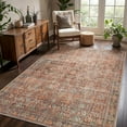 thumbnail image 1 of Area Rug x for Living Room Bedroom Dining Room Washable Rugs Vintage Distressed Print Carpet UltraThin Chenille Low Pile Lightweight Rug with Non Slip Backing Sepia, 1 of 8