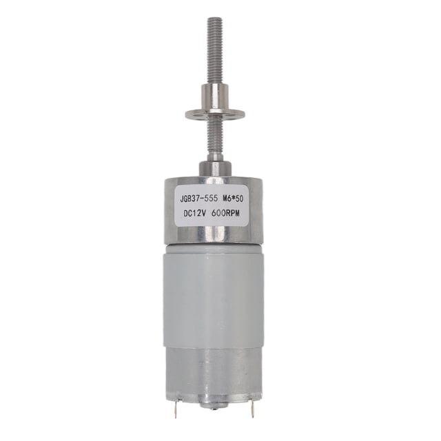 Motorreductor DC, carcasa de aleación de aluminio, bobina de latón, motorreductor CW CCW con brida DC12V M6 600RPM