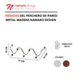 thumbnail image 3 of Perchero De Pared Metal/madera Namaro Design, 3 of 4