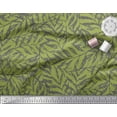 thumbnail image 2 of Soimoi Green Velvet Fabric Artistic Leaves Fabric Prints By Yard 58 Inch Wide, 2 of 3
