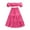 Hot Pink, variant on Sngxgn Toddler Girl's 2 Piece Outfit Bow Front Long Sleeve Tee and Pleated Skirt Set(Purple,5-6 Years)
