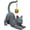 Gray, variant on Cat Statue Kitten Figurine with Metal Bell Wind Chime, Resin Animal Sculpture for Outdoor Porch Yard Decor, Gray