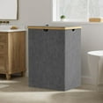 thumbnail image 2 of 180L Laundry Hamper 3 Section, Bamboo Laundry Basket with lid, Extra Large Dirty Clothes Hamper with Removable Laundry Bags, Laundry Bin Organizer Storage for Dorm Bedroom Bathroom, Gray, 2 of 14
