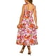 thumbnail image 3 of Vestido Midi Floral Sin Mangas con Abertura para Verano de INSPIRAR CHIC para Mujeres XL Rosa, 3 of 6