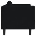 thumbnail image 3 of vidaXL Fauteuil de Sofa avec Coussin en Velours Noir, 3 of 5