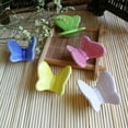 thumbnail image 6 of Colorful Ceramic Chopstick Holder, Butterfly Shape Chopsticks Rest, Dinner Chopstick Stand For Home Decoration, Restaurant, Table Decoration-butterfly-5 Set, 6 of 6