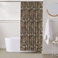 thumbnail image 6 of Shower Curtain, Trendy Leopard fashion print Waterproof Fabric Plastic Shower Curtain, Drying Fast Bathroom Curtain with 9 Buttonholes, Ruffle Shower Curtain 60x72in, 6 of 8