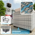 thumbnail image 4 of 7-Piece Patio Furniture Set, Outdoor Patio Furniture with Thick Cushions, Modular Patio Sofa, Dual-Strand Wicker Rattan, Rust-Resistant Frame, Backyard Furniture for Garden, Deck, Khaki, 4 of 7