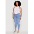 thumbnail image 3 of Womens Plus Size WAX Stylish High Waisted Skinny Jeans, 3 of 5