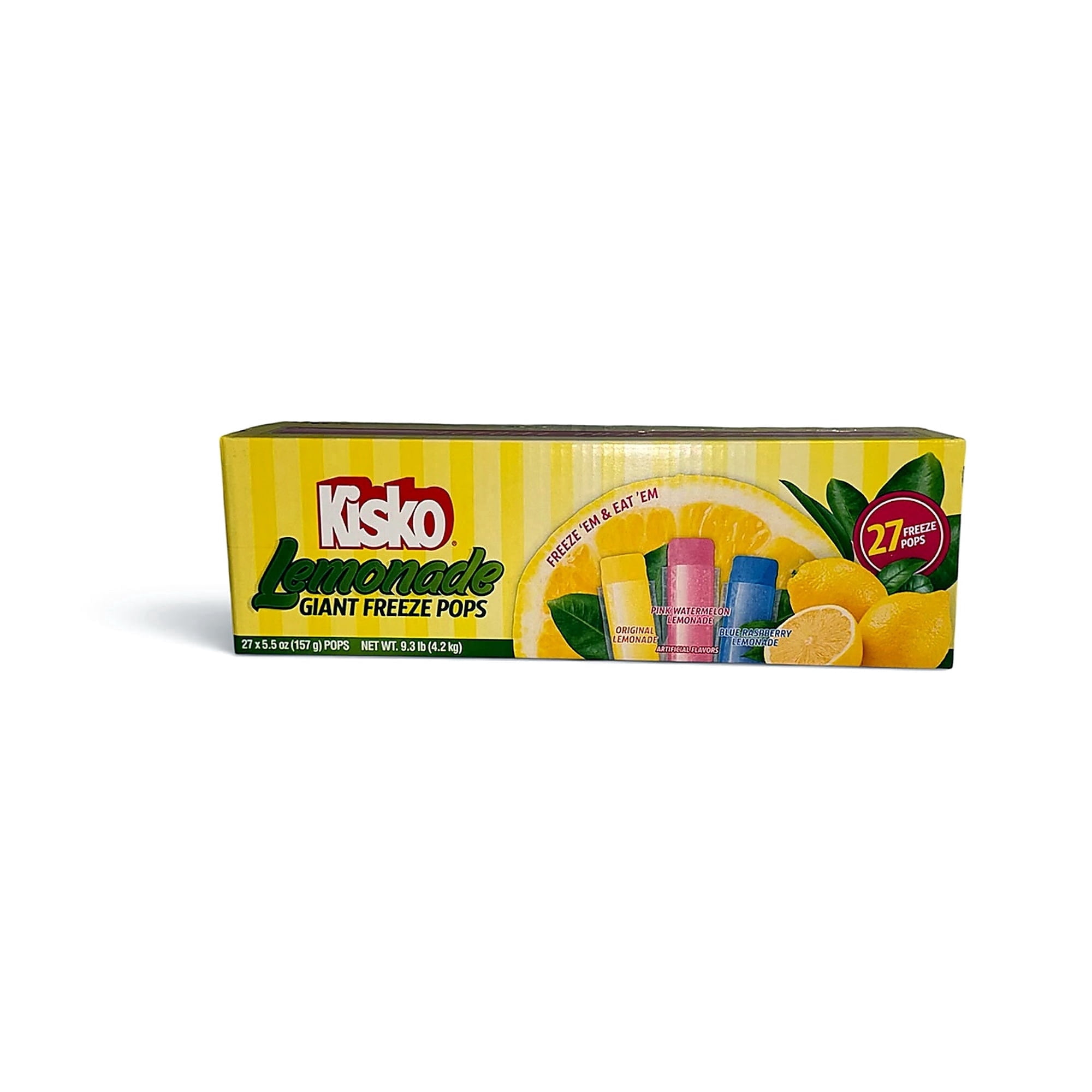 Kisko Freeze Pops, 50 Count, 5.5 oz, Assorted Flavors in Sturdy