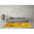 thumbnail image 3 of Ahgly Company Indoor Rectangle Abstract Yellow Modern Area Rugs, 3' x 5', 3 of 4