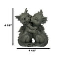 thumbnail image 3 of Fantasy Fiery Romance Dragon Lovers Hugging Garden Figurine Faux Stone Resin, 3 of 9