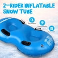thumbnail image 6 of Slippery Racer AirDual Inflatable Snow Tube Sled for 2 Riders, Blue, 6 of 11