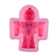 thumbnail image 4 of Mobutofu 1Set 3D Robot Shape Silicone Fondant Mold for Cake Moulds Chocolate Jelly Molds Pink 8.9x7.4x3.8in, 4 of 8