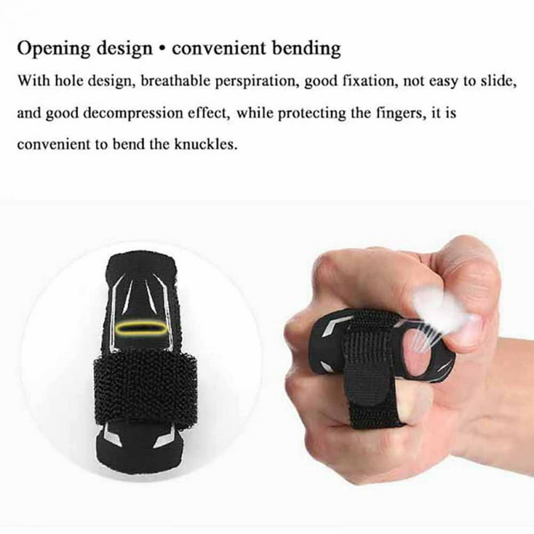 Kuangmi Finger Sleeve Support Protector Finger Splint Brace Pain Relief for  Basketball Volleyball Baseball （S/M, Black