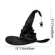 thumbnail image 3 of Accesorios para Disfraz de Bruja de Halloween, Sombrero de Bruja Plisado para Mujer, Tocado de Mago para Fiesta, Sombrero Puntiagudo de Pico Ancho, Negro, 3 of 6